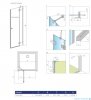 Radaway Essenza Pro White Dwj drzwi wnękowe 80cm prawe przejrzyste 10099080-04-01R